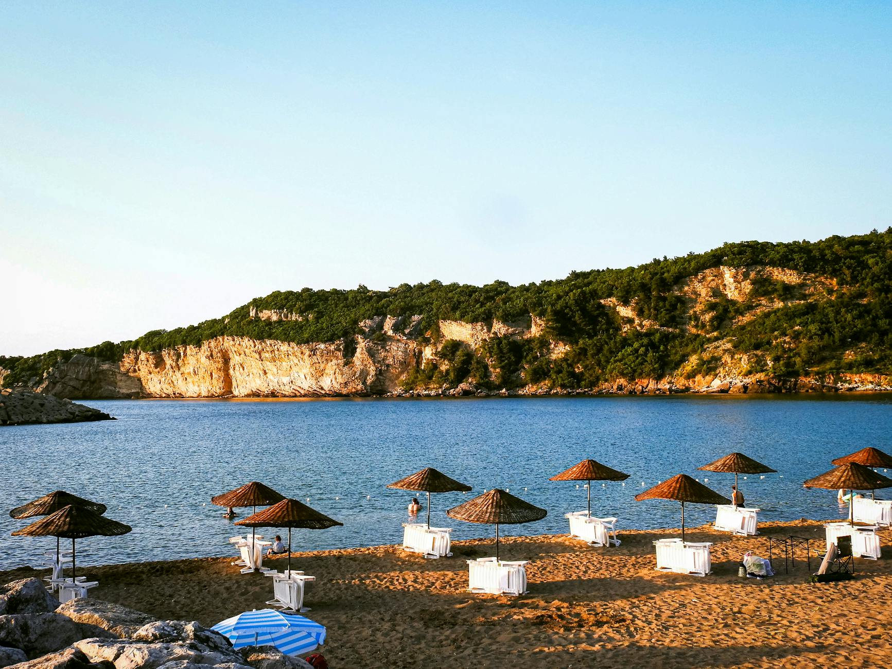 scenic calm beach view in hatay turkiye